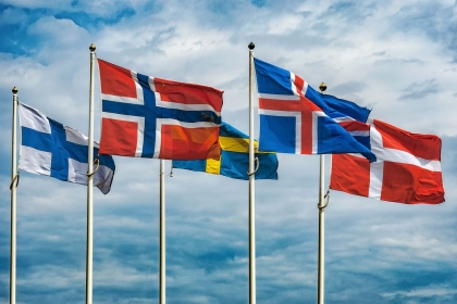 Some Flags of Scandinavian Countries 